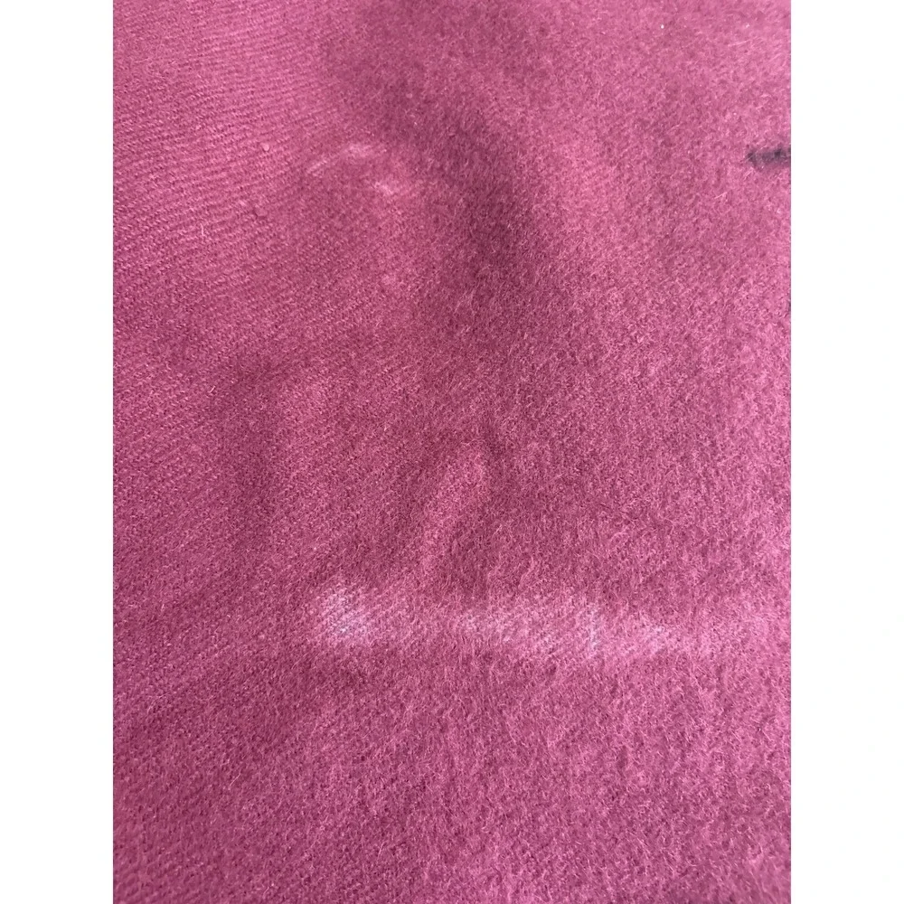 Vintage Early's Witney Point Wool Blanket Maroon Black Stripe 88